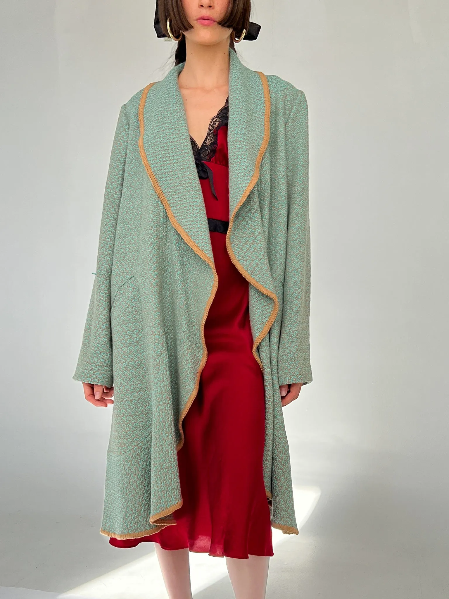 Missoni Aqua Wrap Knit Coat (L)