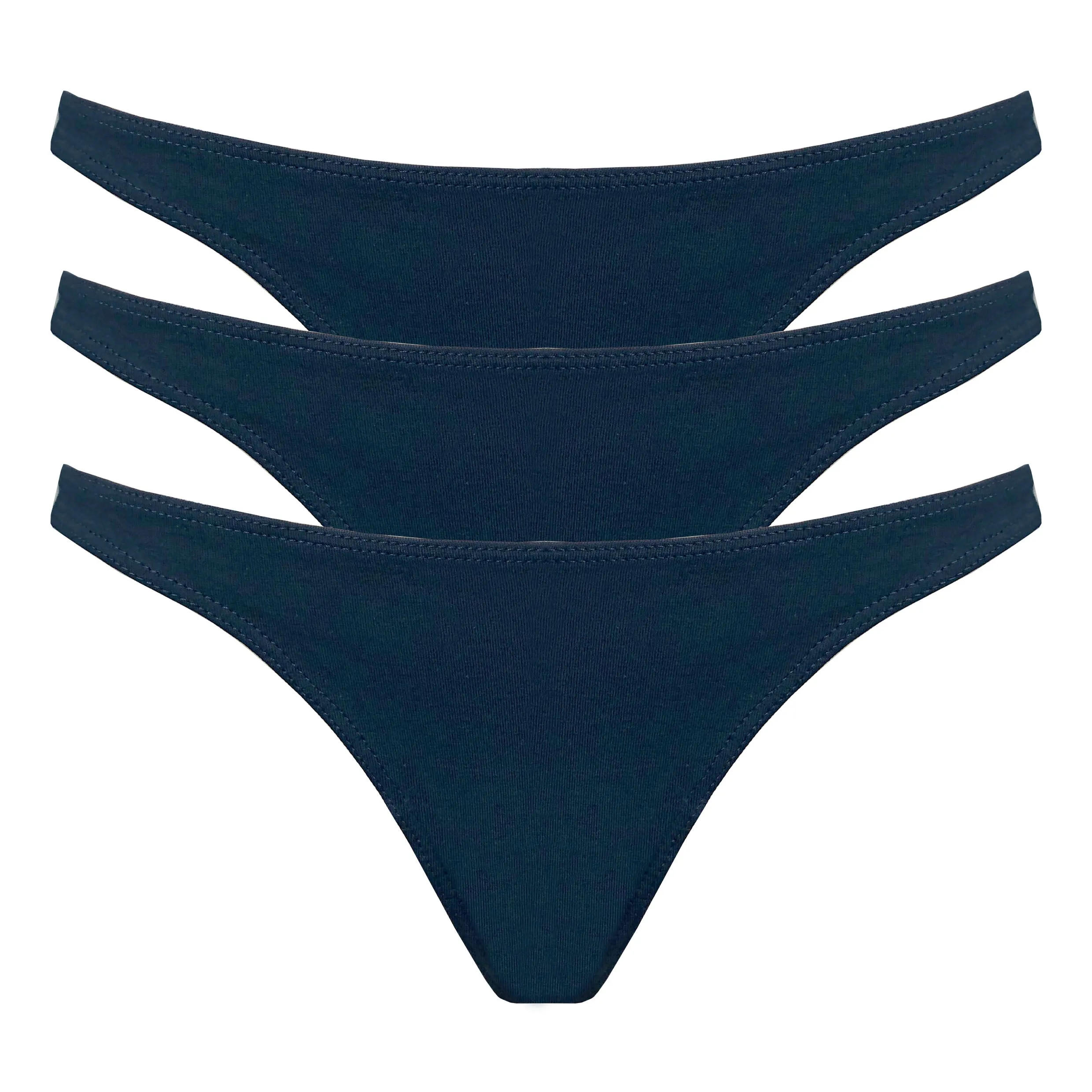 {Navy} organic thong