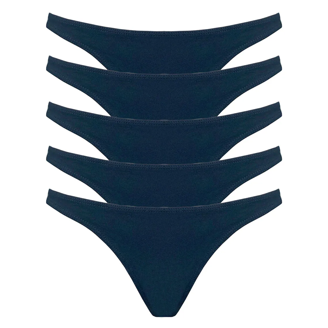 {Navy} organic thong