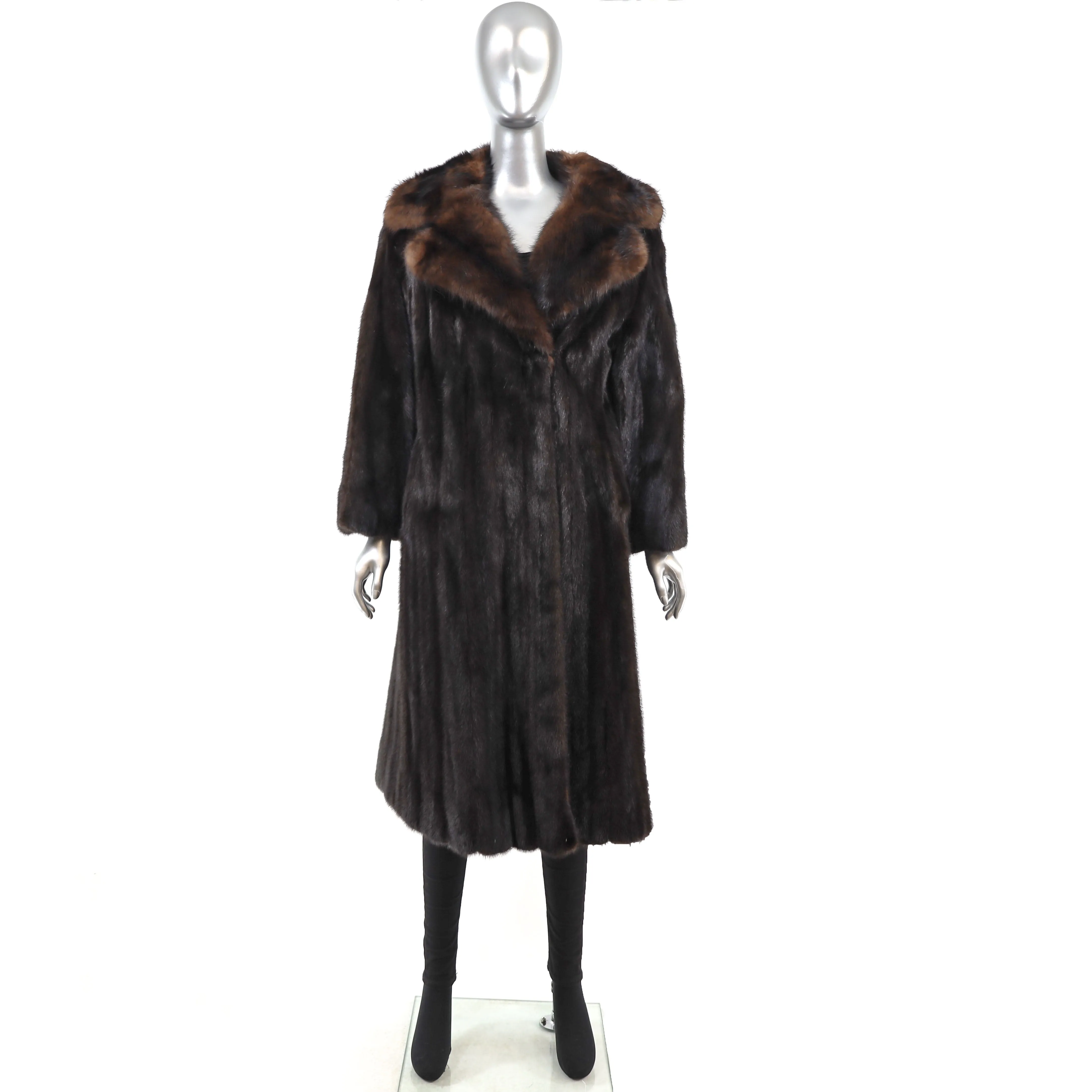 Neiman-Marcus Mahogany Mink Coat- Size L