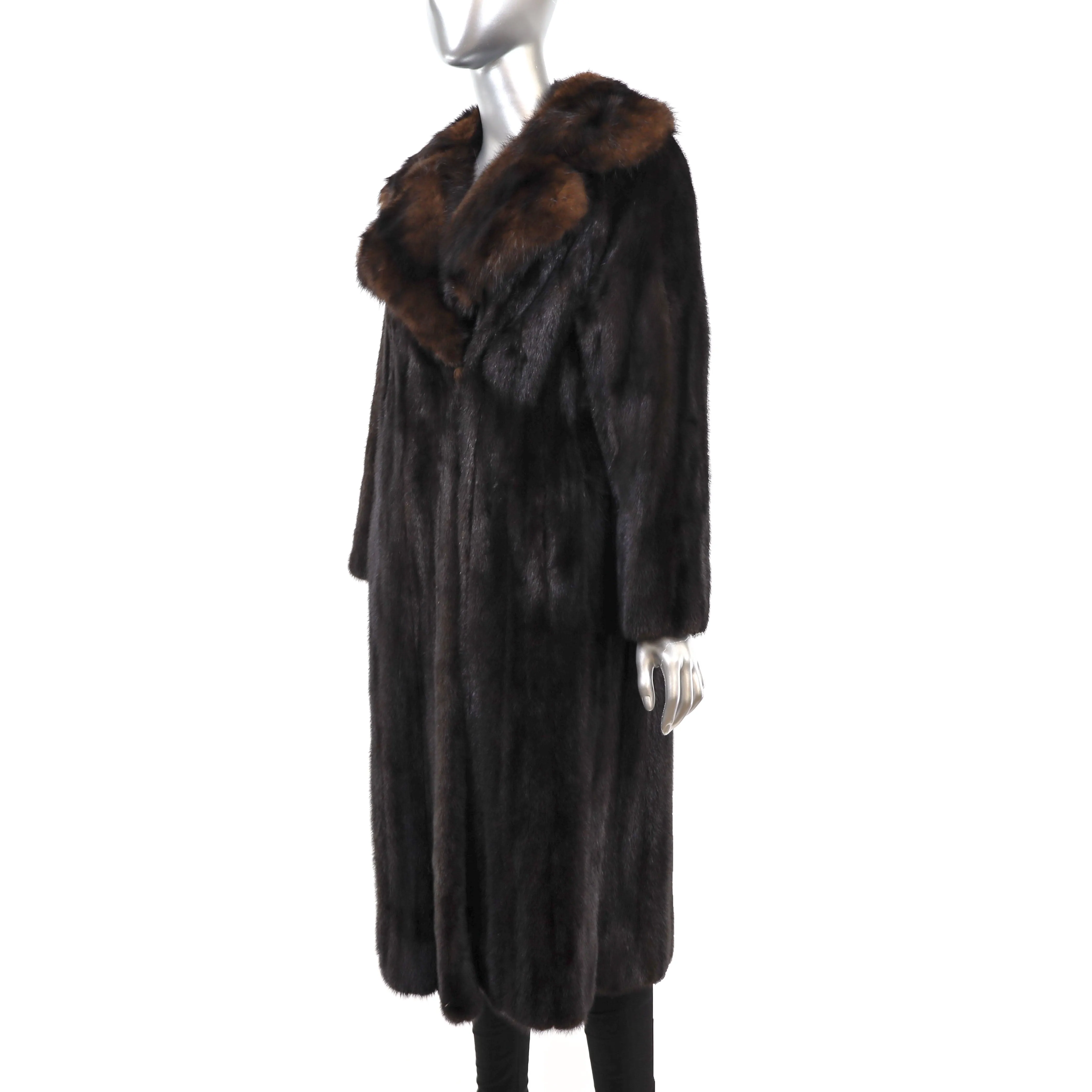 Neiman-Marcus Mahogany Mink Coat- Size L