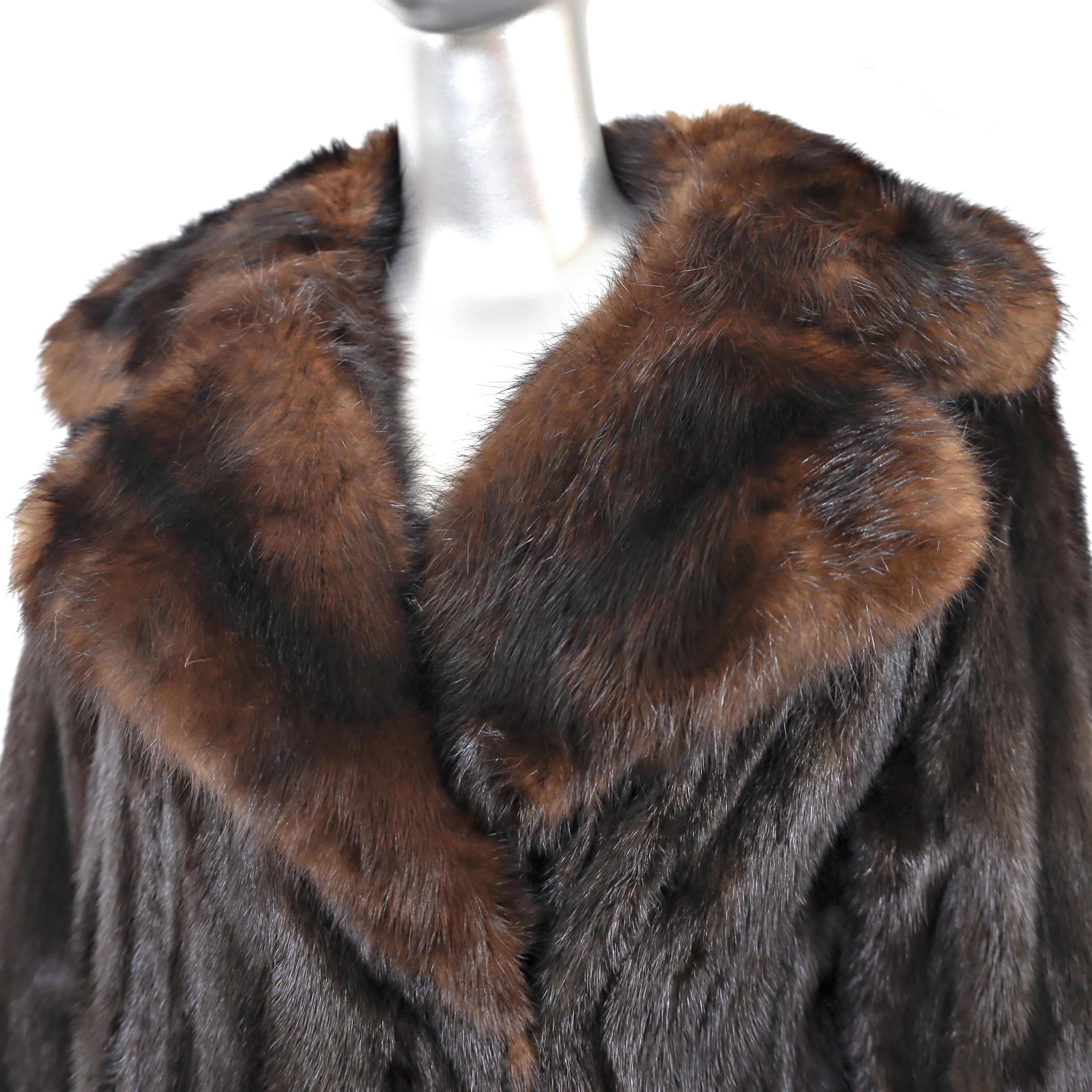 Neiman-Marcus Mahogany Mink Coat- Size L