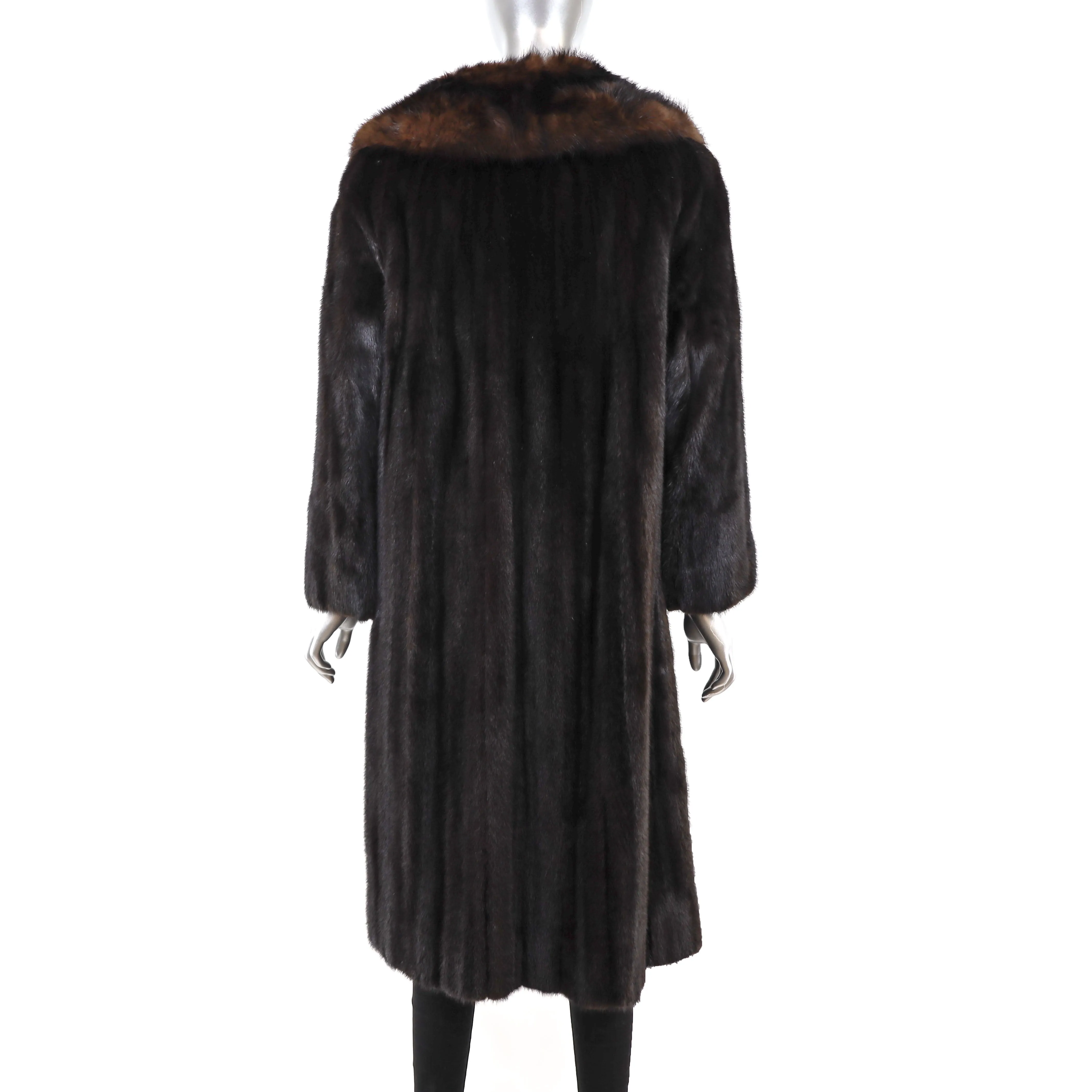 Neiman-Marcus Mahogany Mink Coat- Size L