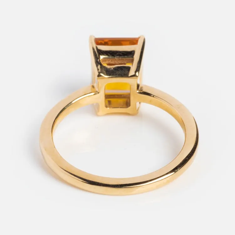 North South Citrine Ring