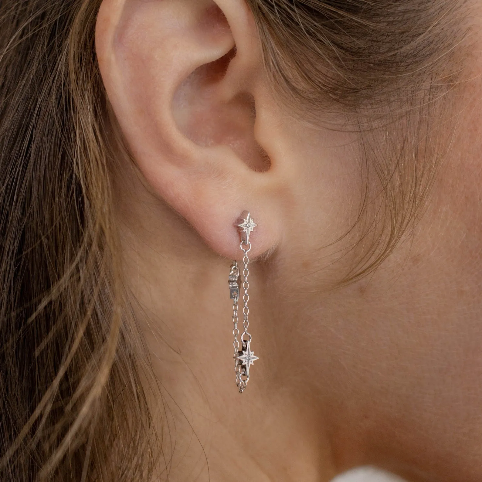 North Star Dangle Earrings