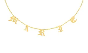 Old English Hanging Name Necklace