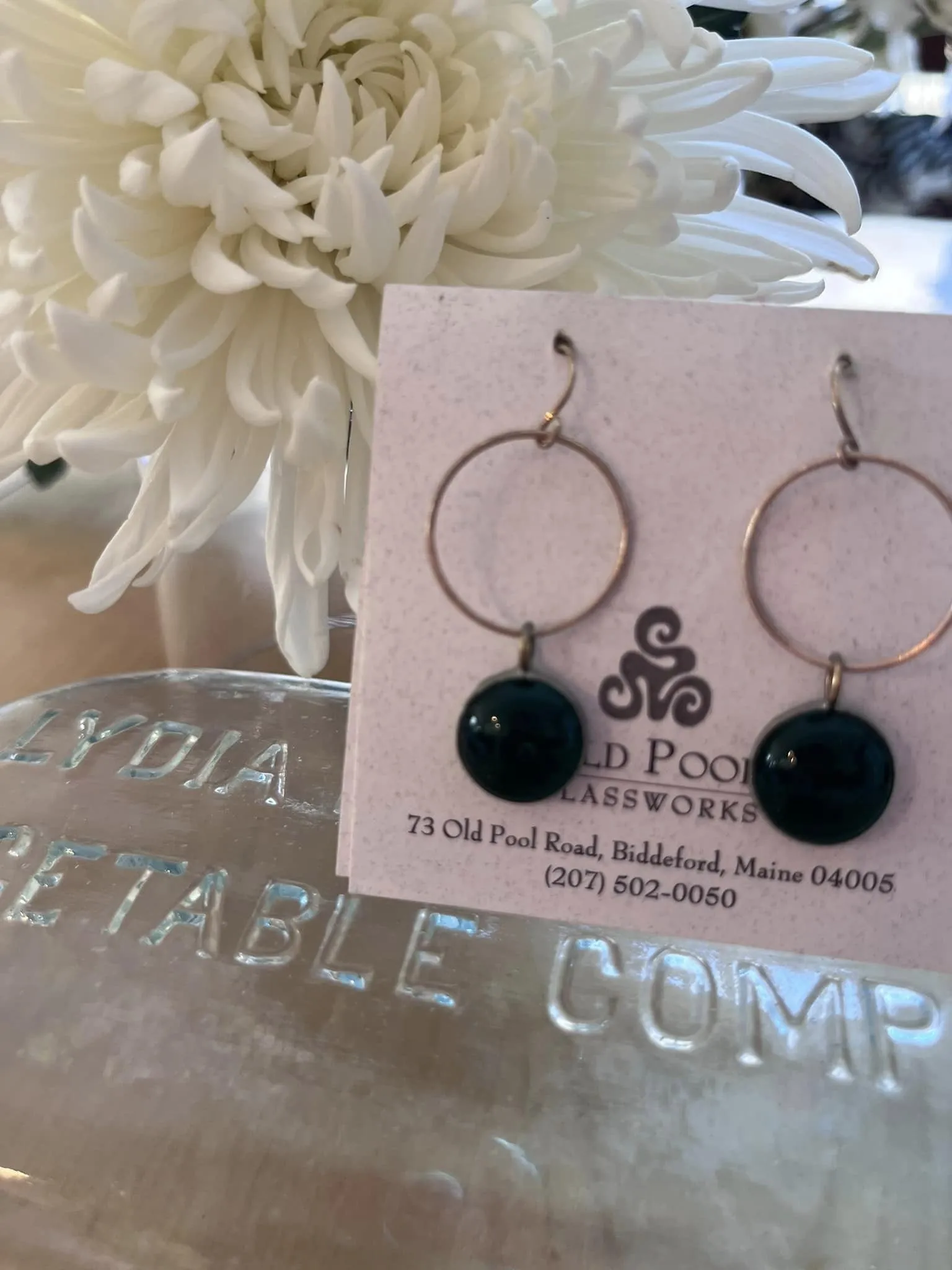 Old Pool Glass Works Earrings