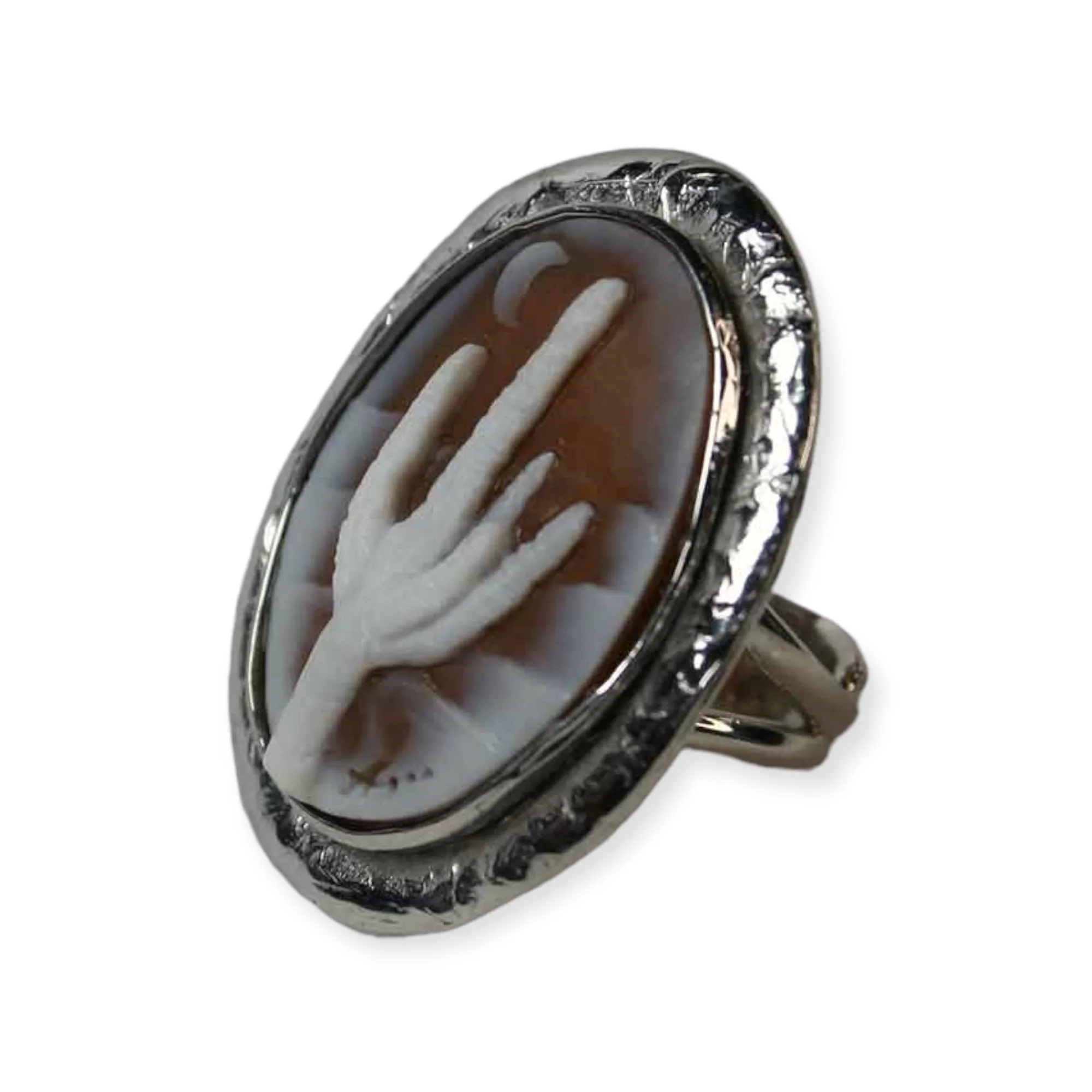 Old Saguaro Cactus Cameo Ring