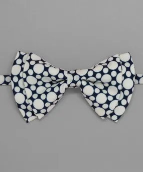 Old School Blue Polka Dot Bowtie