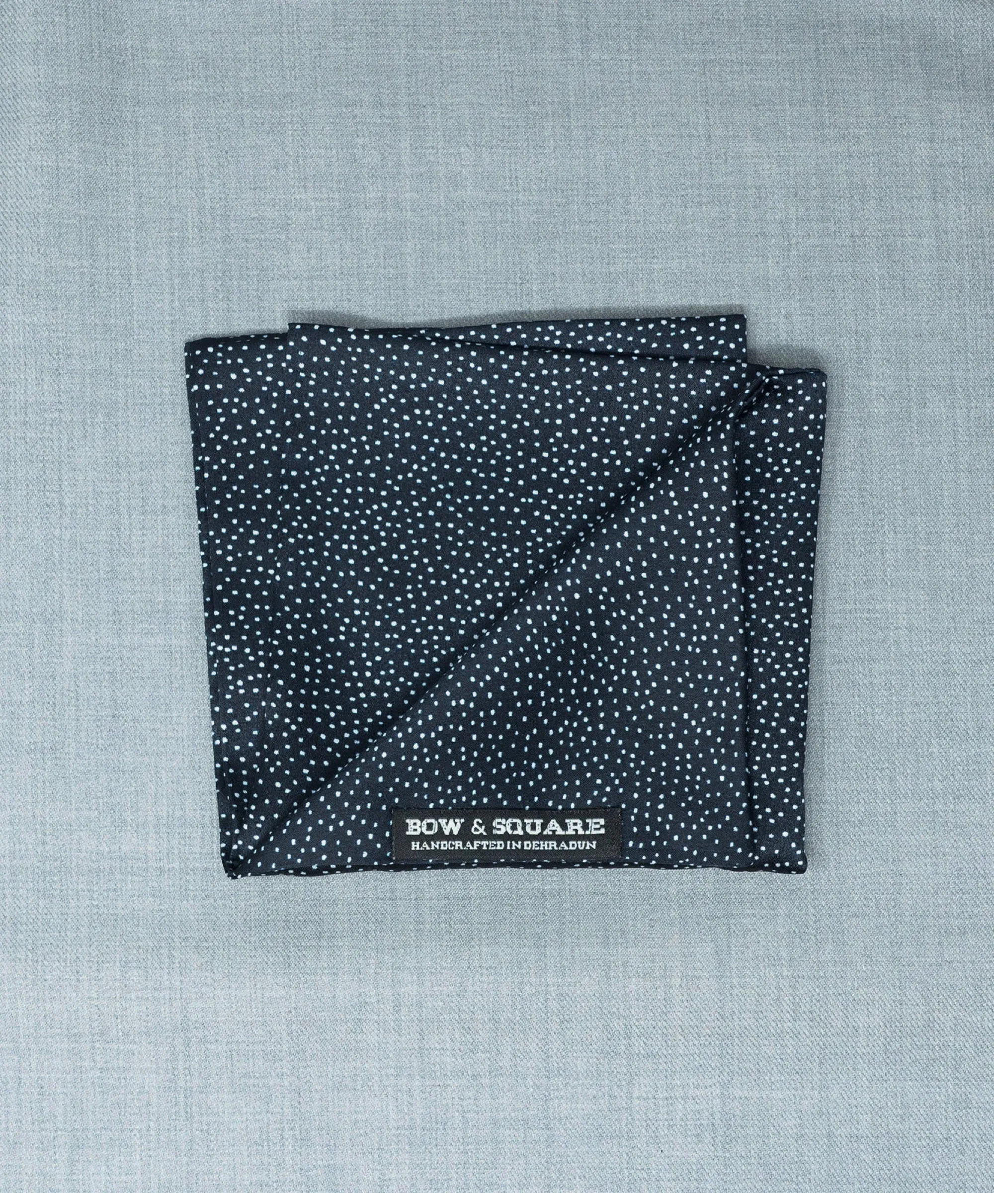 Old School Polka Dot Blue Pocket Square