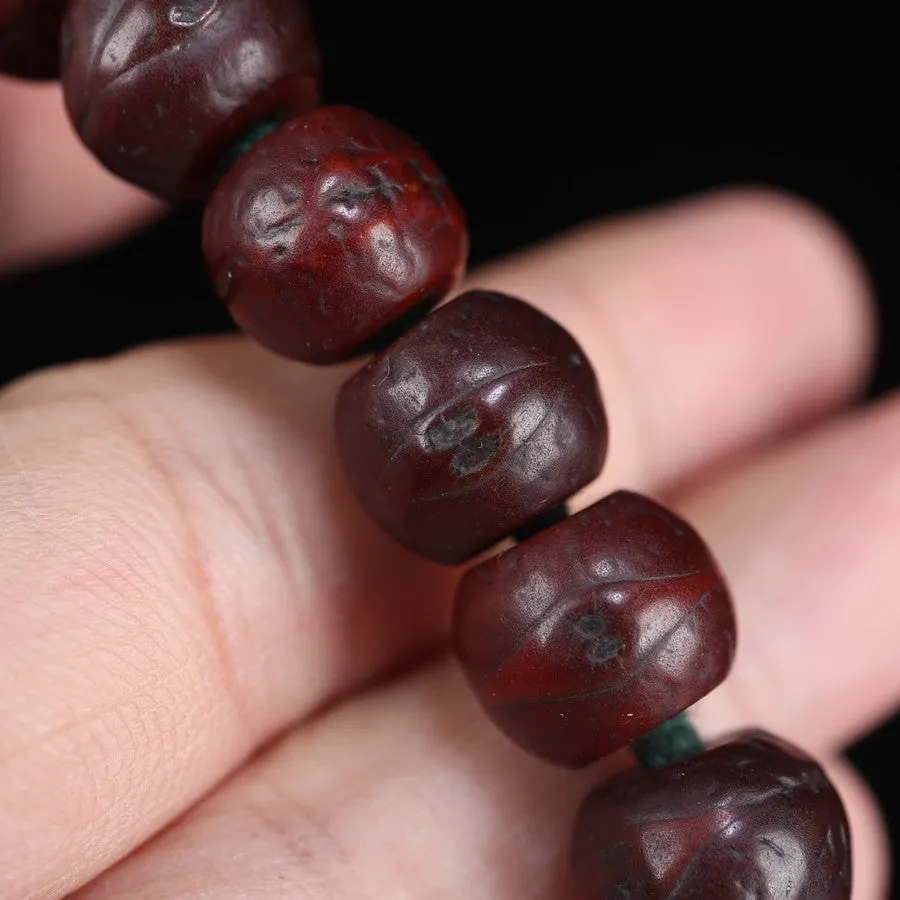 Old Tibetan Bodhi Seed Mens Wrist Mala