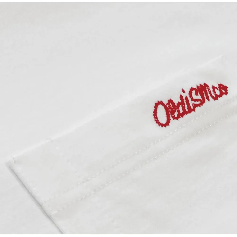 OLDISM OLD/SM OVERSIZE EMBROIDERY LABEL POCKET TEE-WHITE