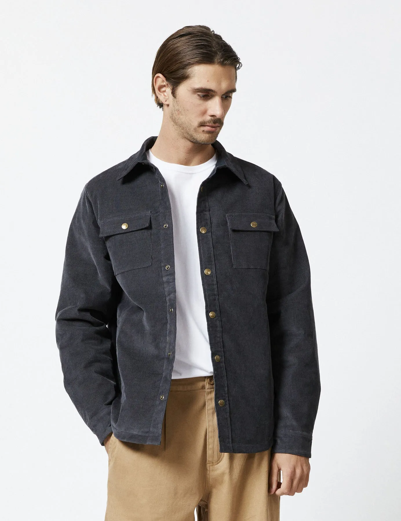 Quilted Cord Jacket - Graphite