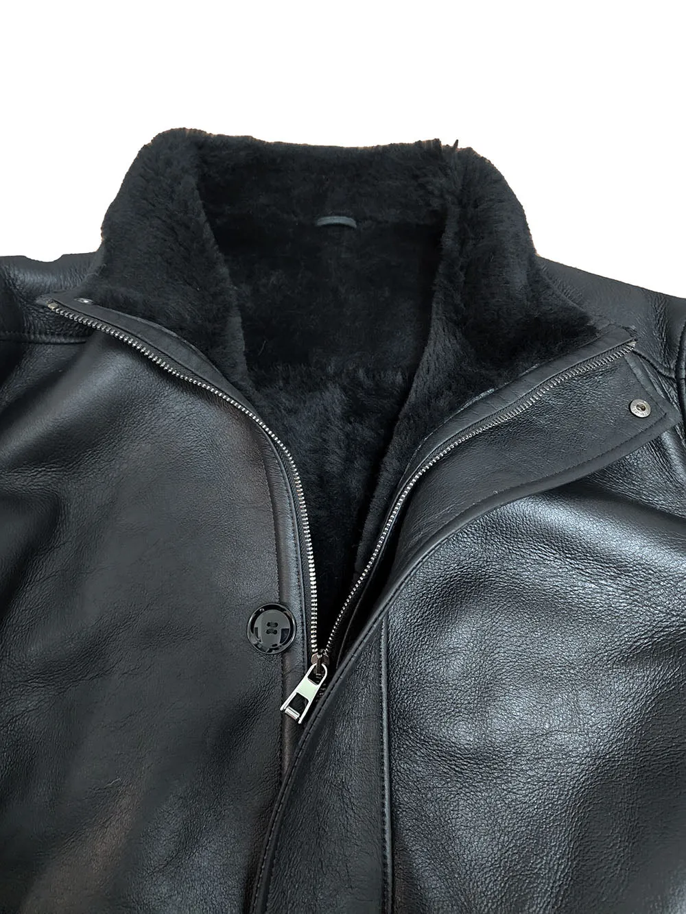 Ralph's Black shearling Long coat