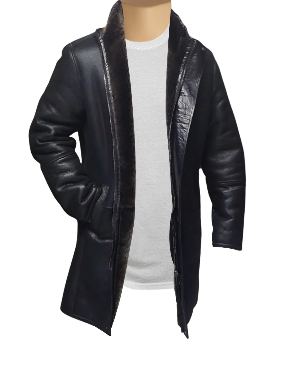 Ralph's Black shearling Long coat