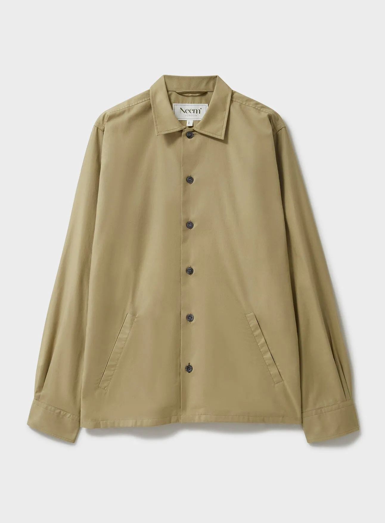 Regenerative Cotton Twill Khaki St James Overshirt