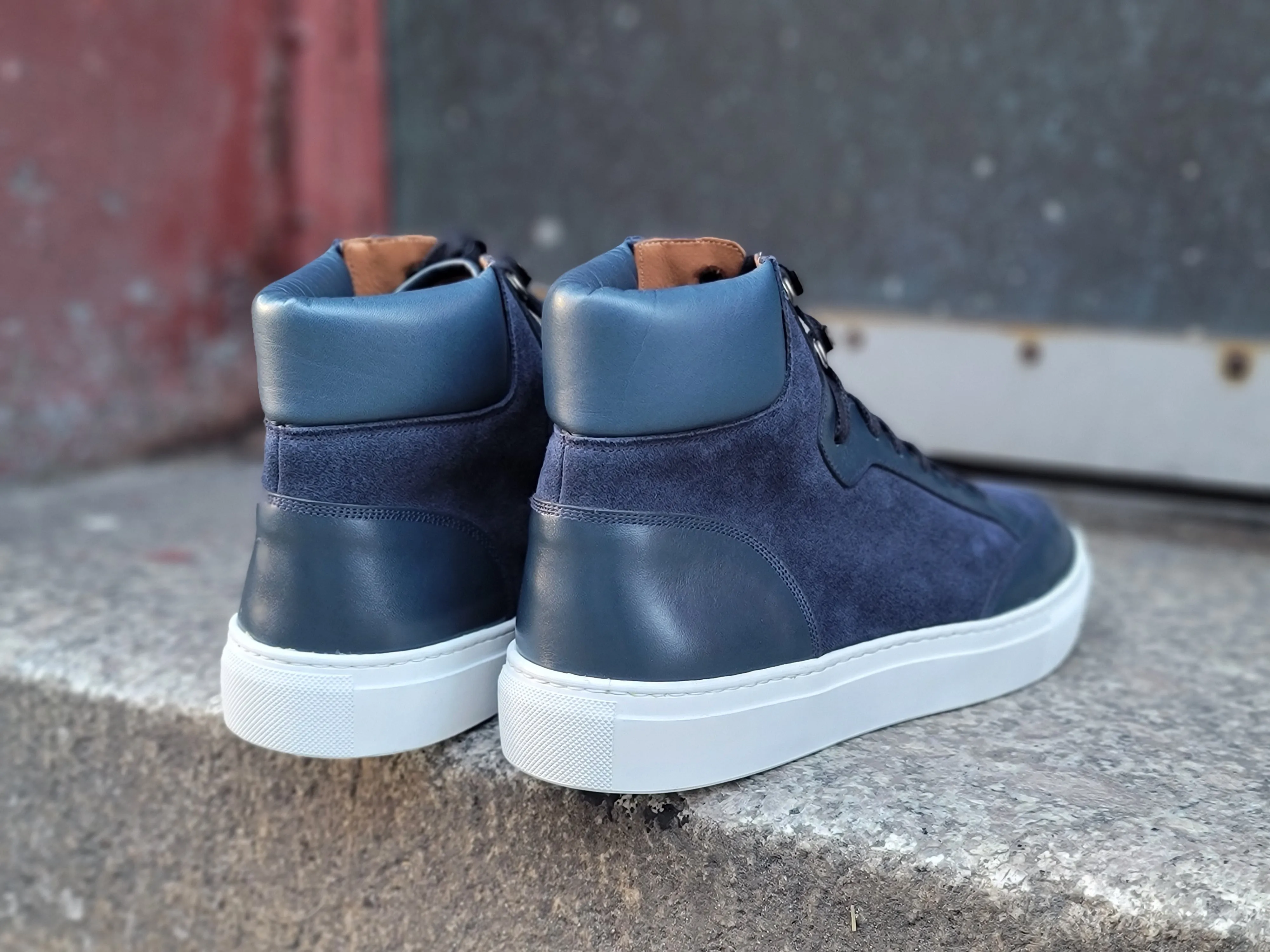 Richland - Navy Calf / Navy Suede / White Sole