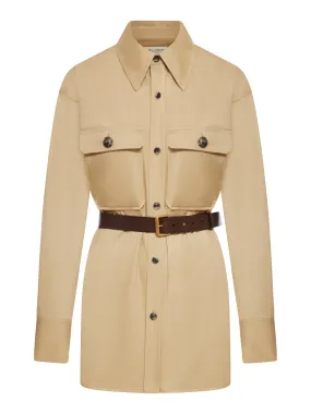 Saharienne belted shirt