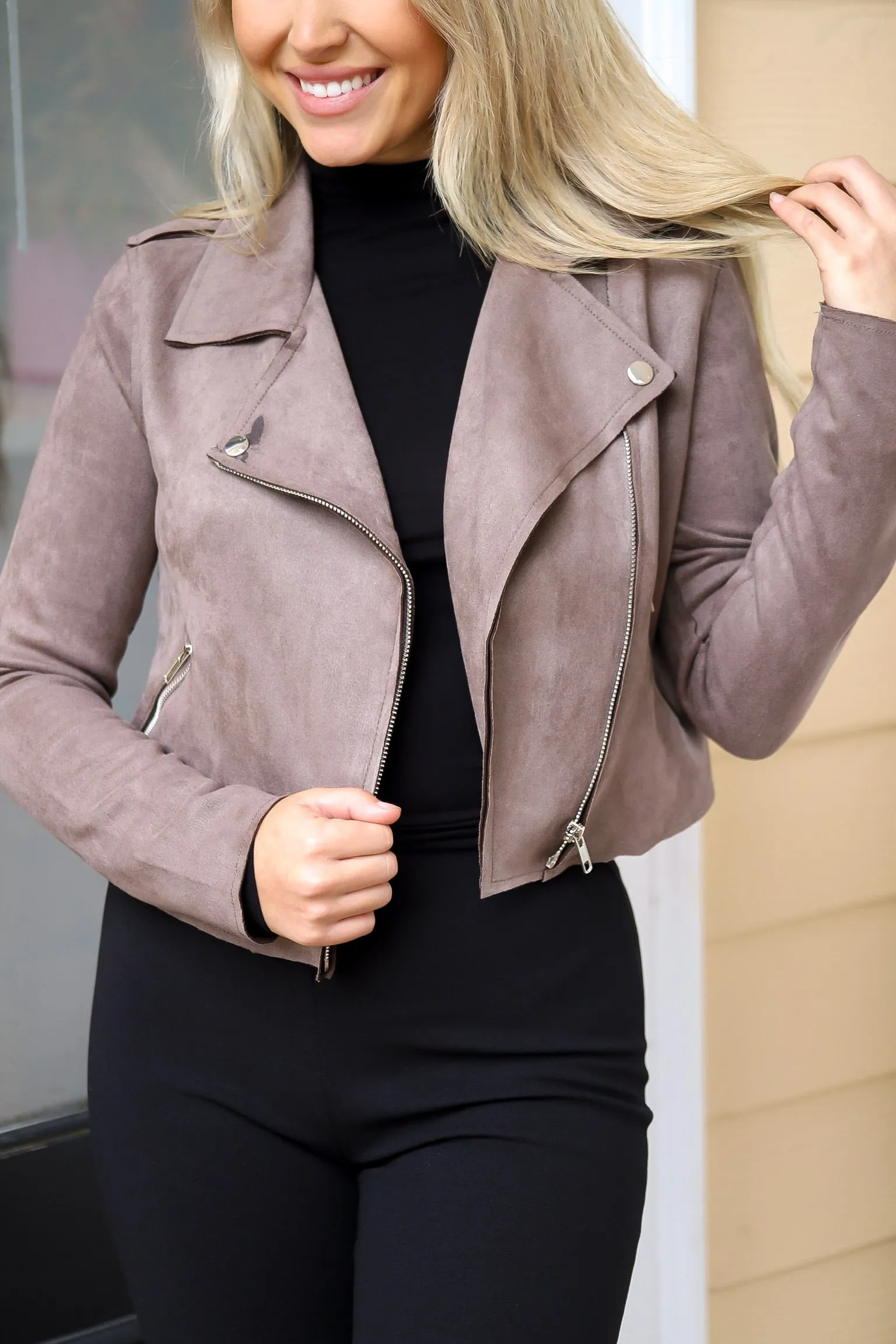 Sandie Cropped Biker Jacket