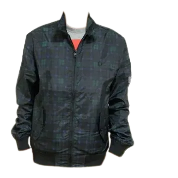 Tartan check nylon jacket