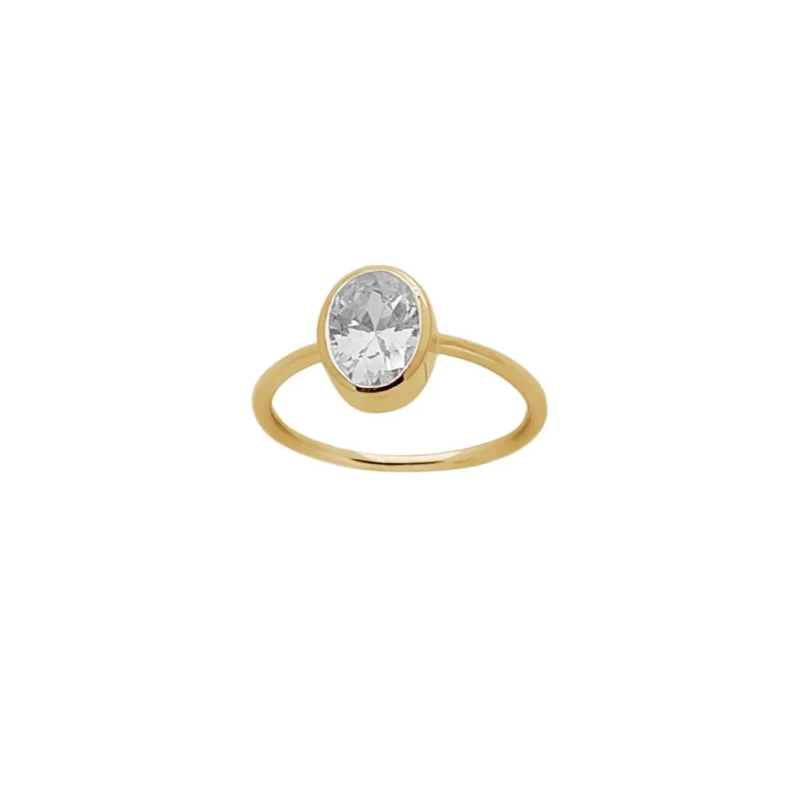 Taylor Crystal Ring in Gold