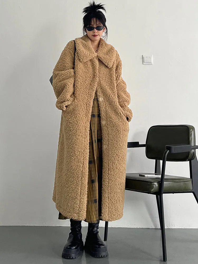 Teeka Fuzz Coat - Khaki