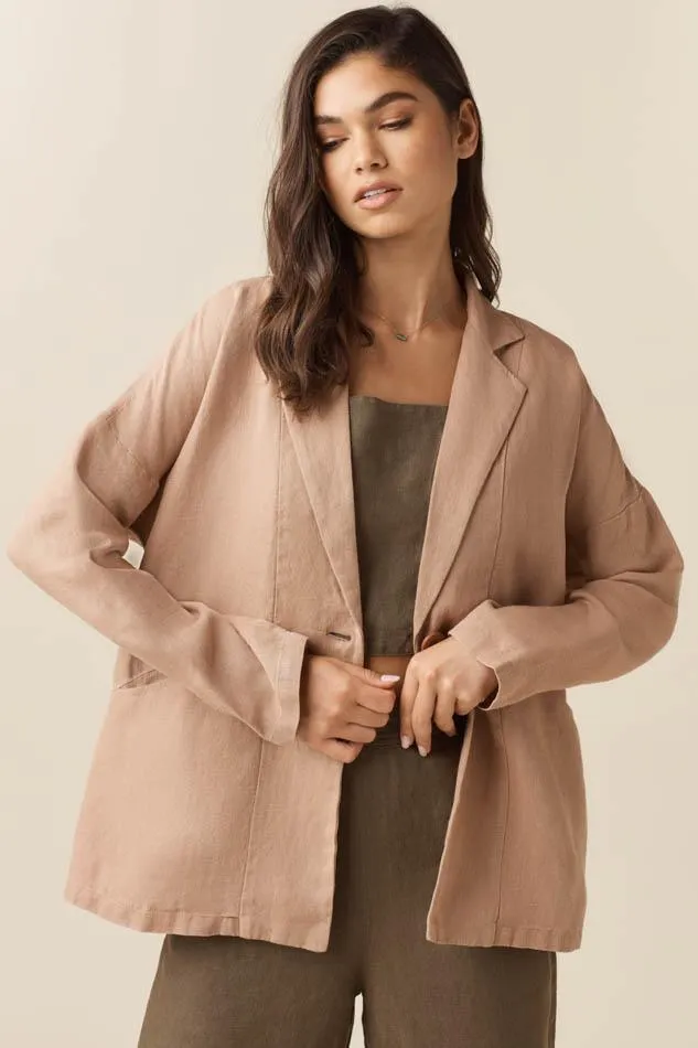 The Linen Belted Blazer