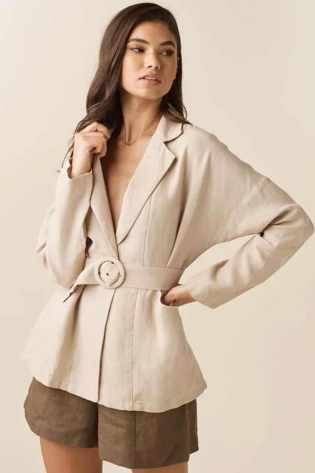 The Linen Belted Blazer