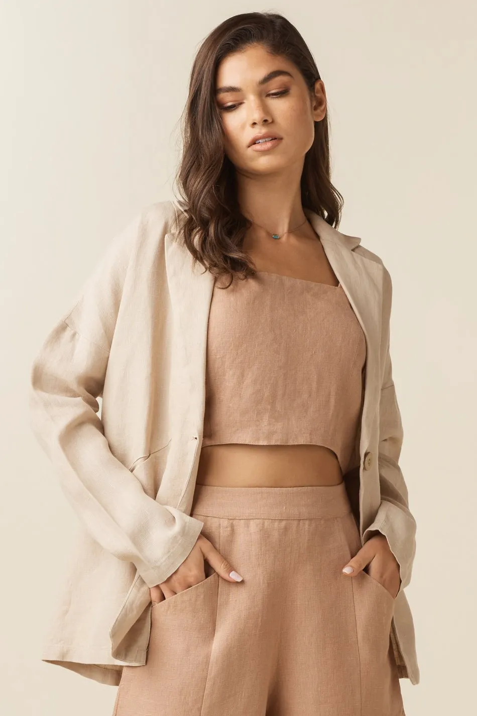 The Linen Belted Blazer