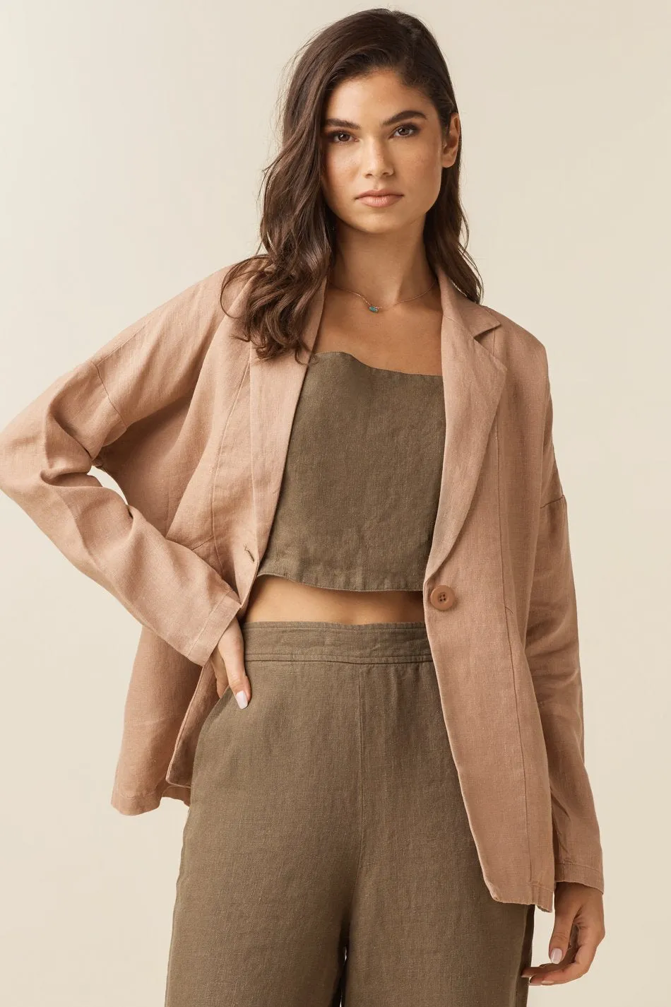 The Linen Belted Blazer