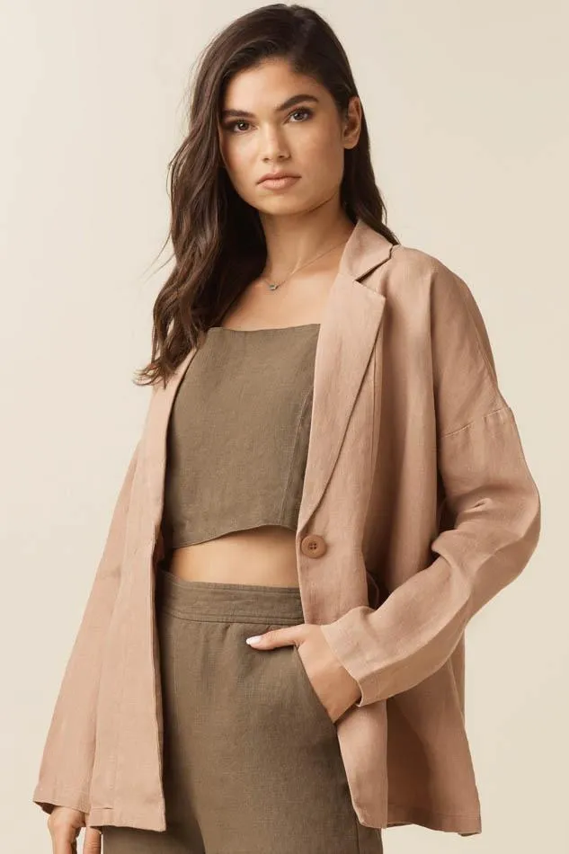 The Linen Belted Blazer