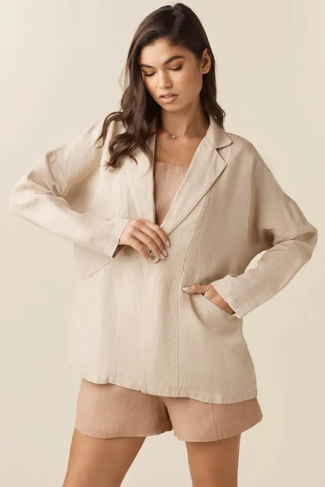 The Linen Belted Blazer