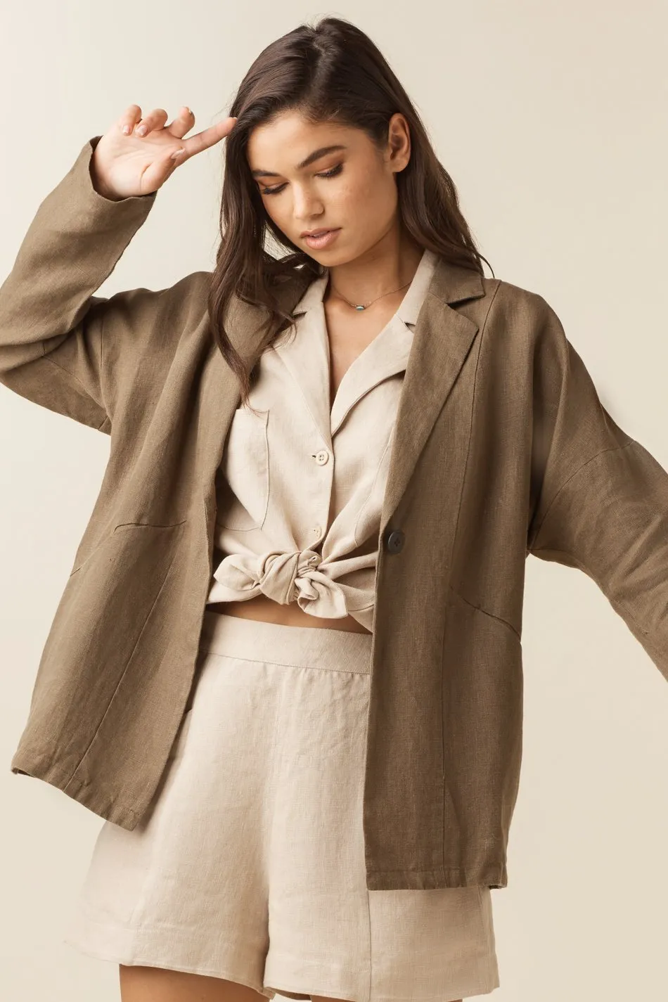 The Linen Belted Blazer