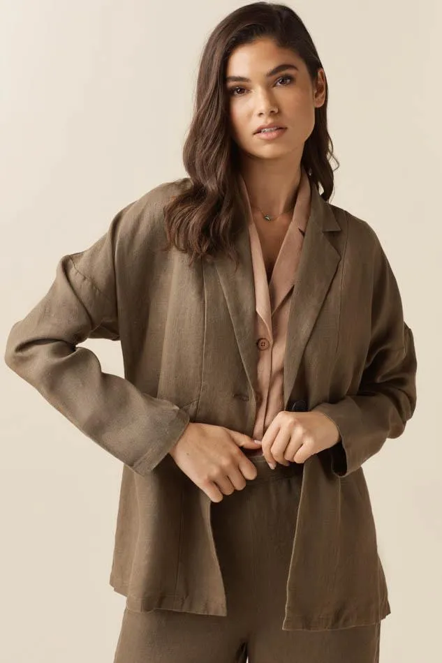 The Linen Belted Blazer