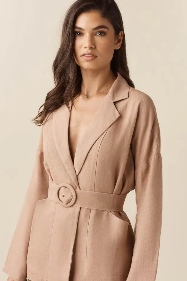 The Linen Belted Blazer