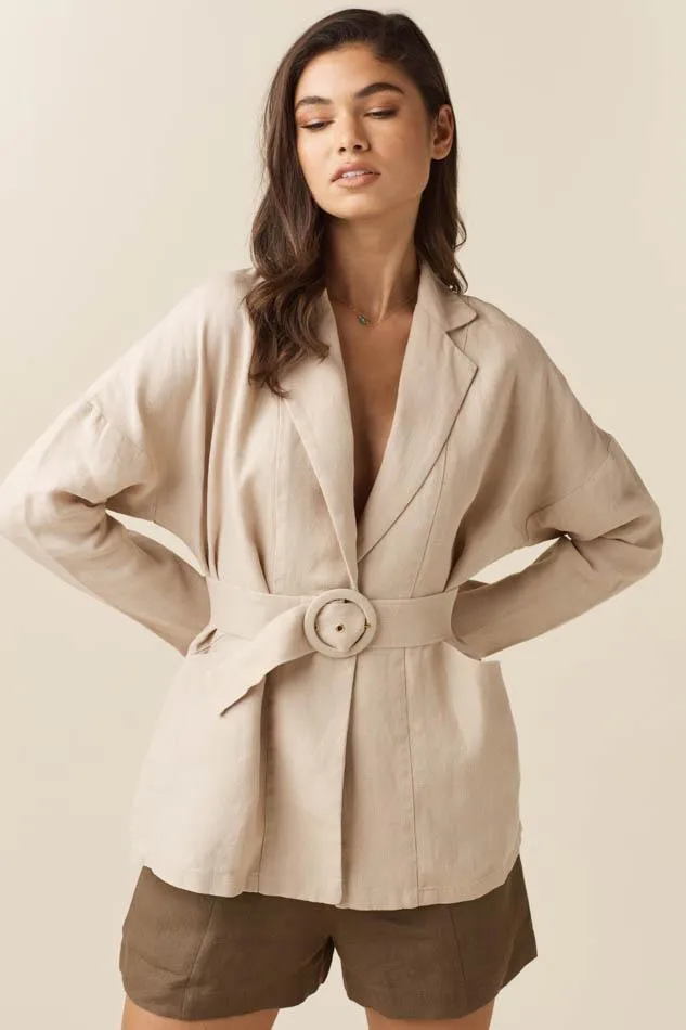 The Linen Belted Blazer