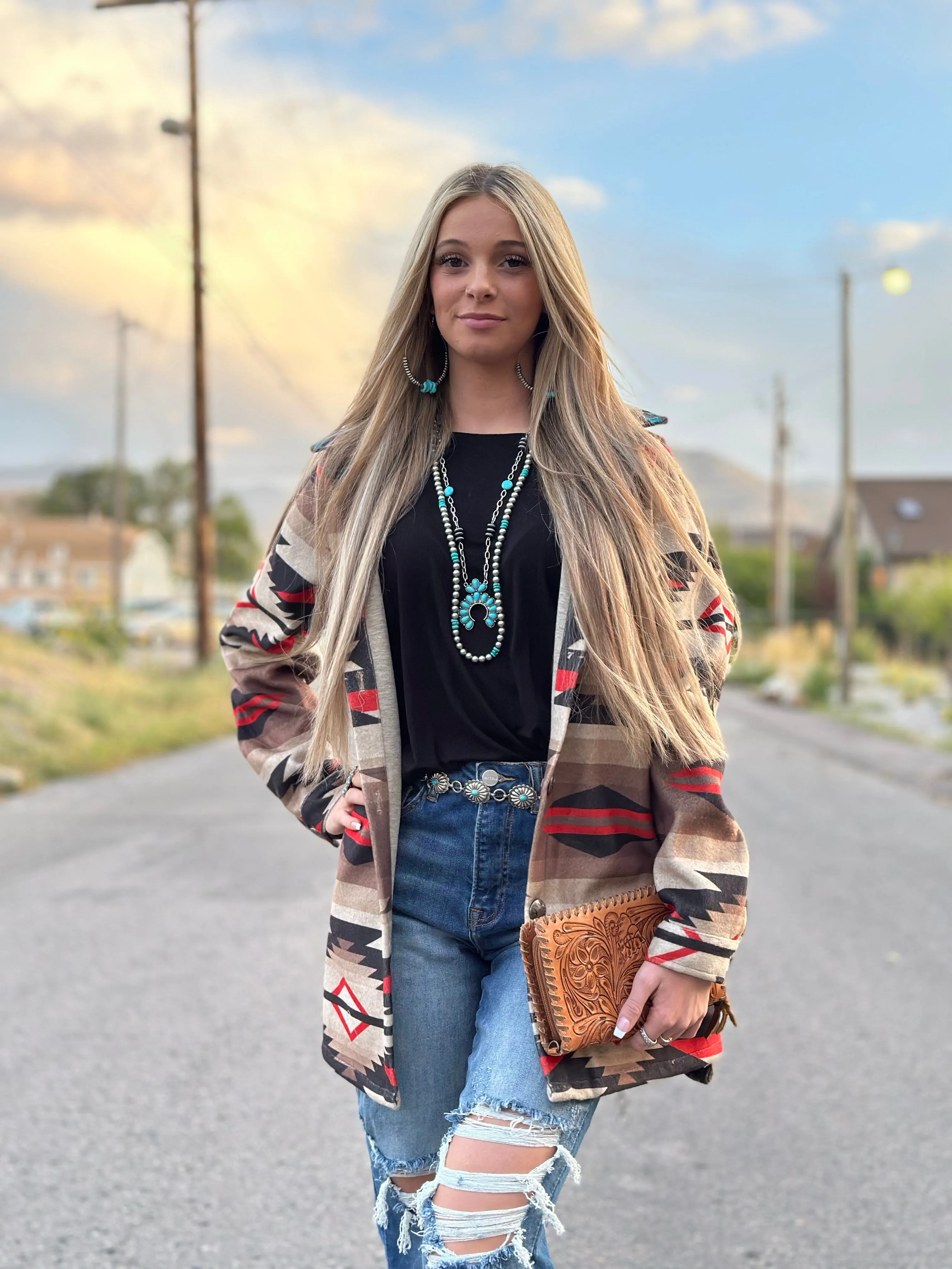 The Rivera Ranch Cactus Cowboy Aztec Coat