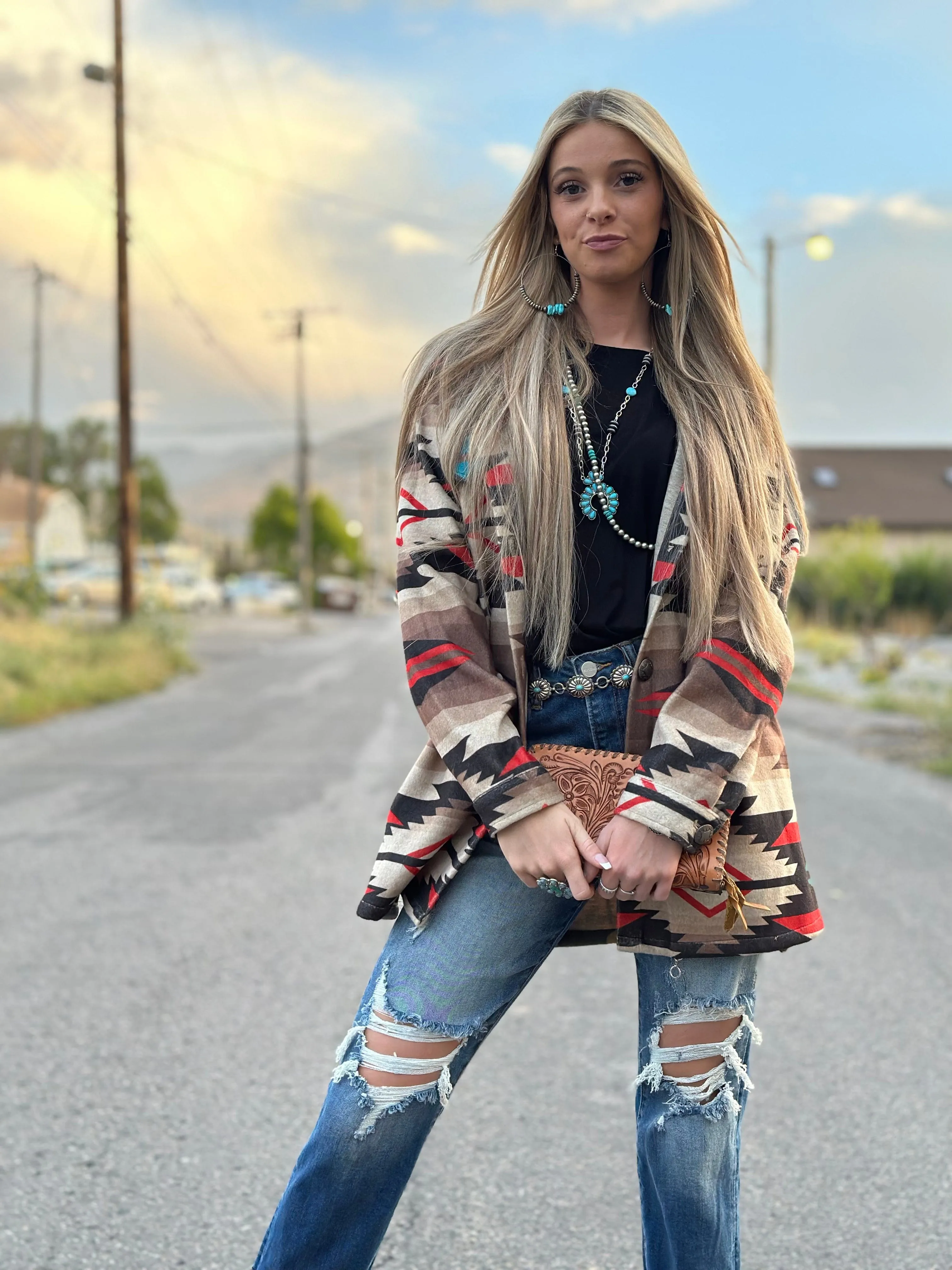 The Rivera Ranch Cactus Cowboy Aztec Coat