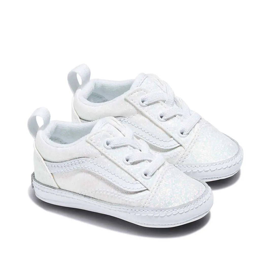 Vans - Kids' (Infant) Old Skool Glitter Crib Shoes (4P3TWHT)