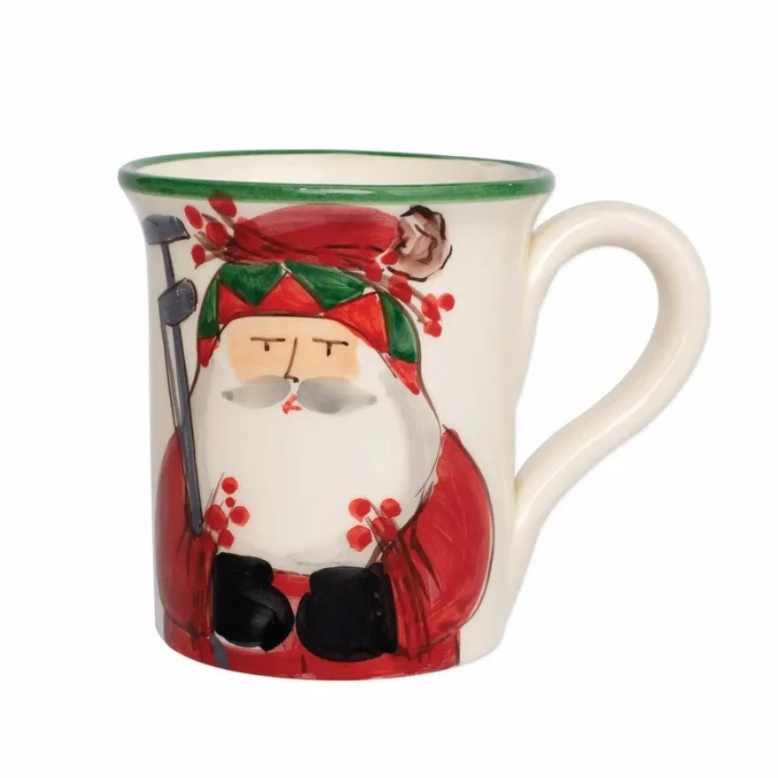 VIETRI Old St. Nick Mug, Golfing