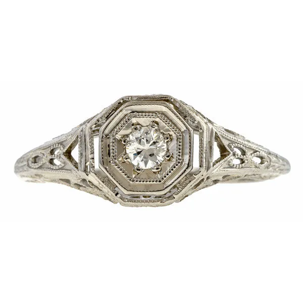 Vintage Diamond Ring, Old Euro 0.10ct.