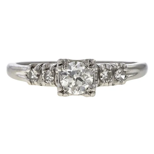 Vintage Engagement Ring, Old European 0.36ct.