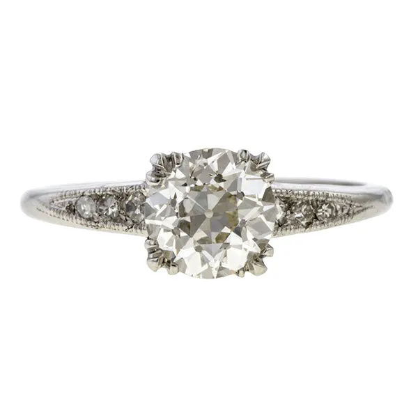 Vintage Engagement Ring, Old European 1.07ct.