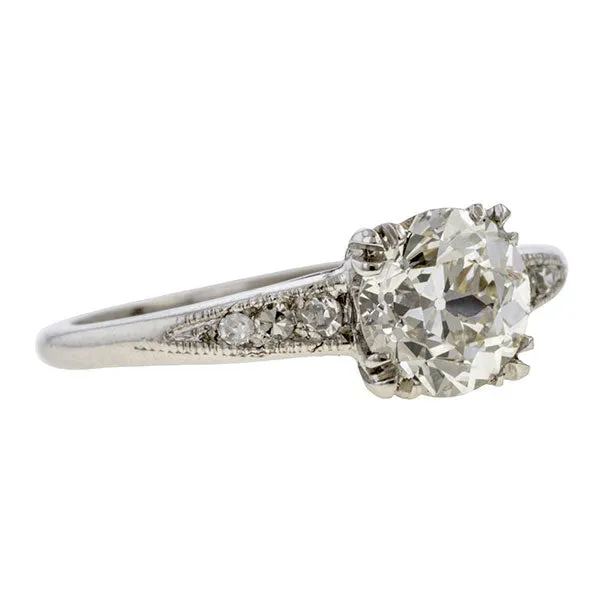 Vintage Engagement Ring, Old European 1.07ct.