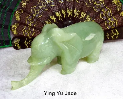 Wise Elephant Protects Rare Old Chinese Jade Elephant Carving