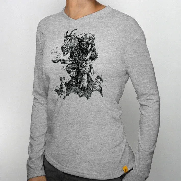 Women’s Long Sleeve V-Neck Old Goat