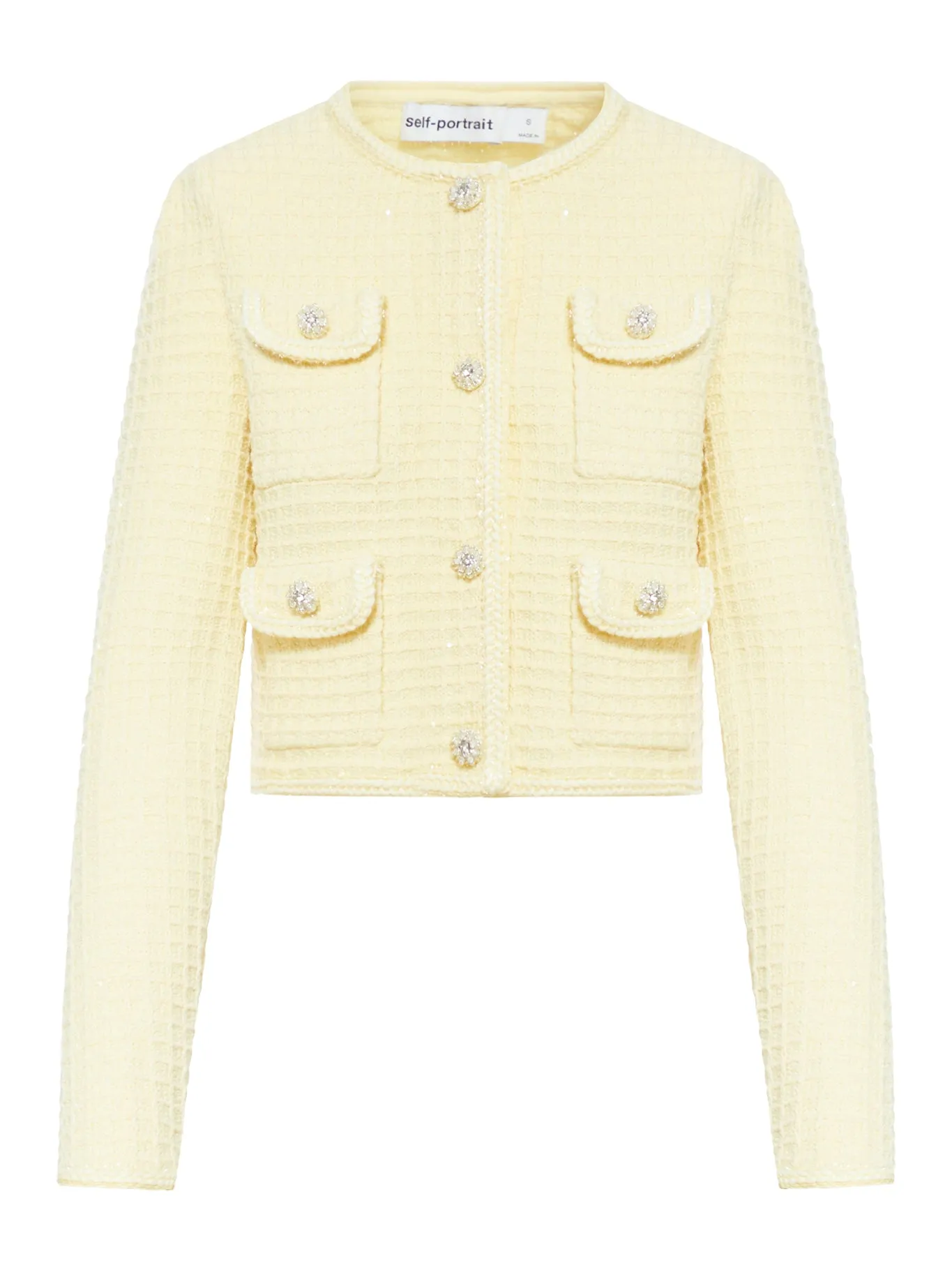 YELLOW TEXTURED KNIT JACKET